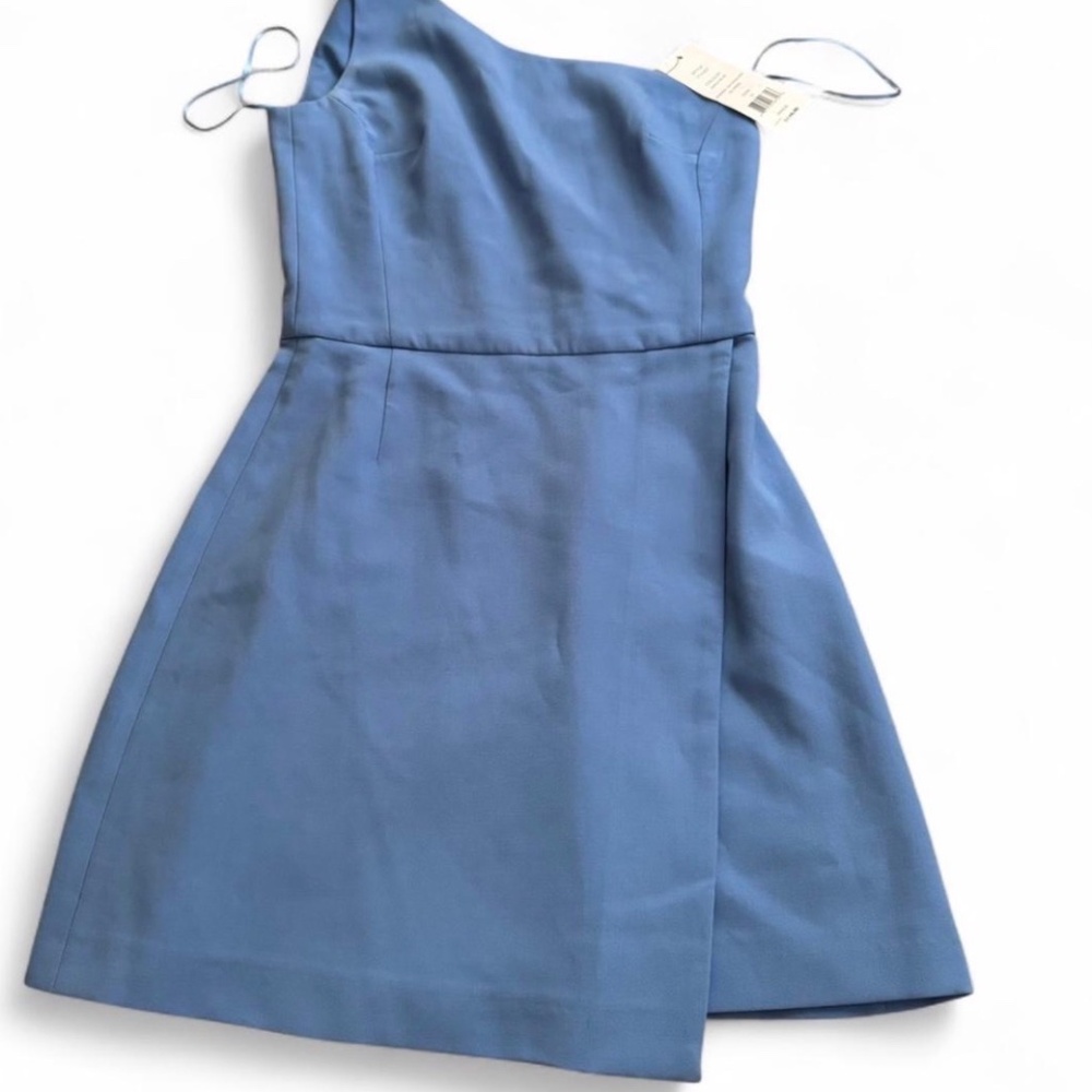 French Connection Women's Whisper One-Shoulder Envelope Dress (Chalk Blue, 0)